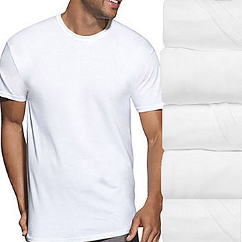Hanes Ultimate Comfortblend Bonus Pack Mens 5 Short Sleeve Crew Neck  Moisture Wicking T-Shirt