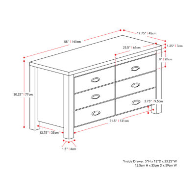 Boston 6-Drawer Dresser