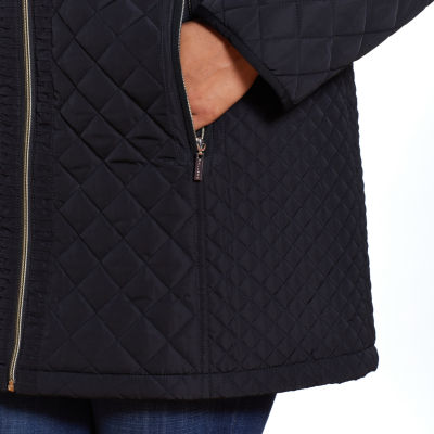 Gallery Womens Plus Removable Hood Midweight Quilted Jacket