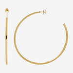 14K Gold 70mm Hoop Earrings