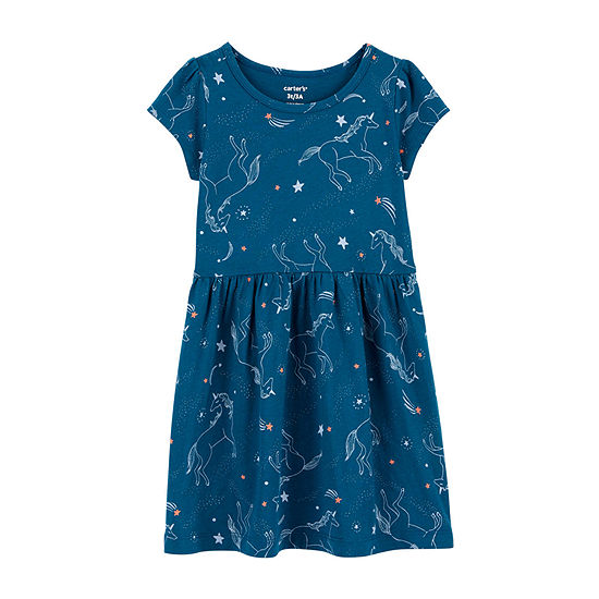 Carter's Toddler Girls Short Sleeve Fitted Sleeve A-Line Dress