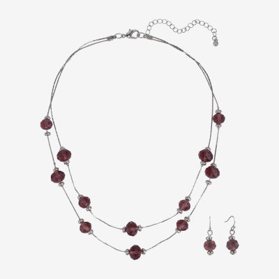 Mixit Silver Tone And Red 3-pc. Jewelry Set