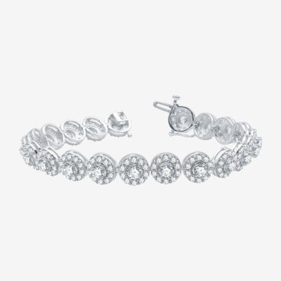 Ct.T.W. (H-I / I1) Lab Grown White Diamond 10K White Gold Inch Tennis Bracelet