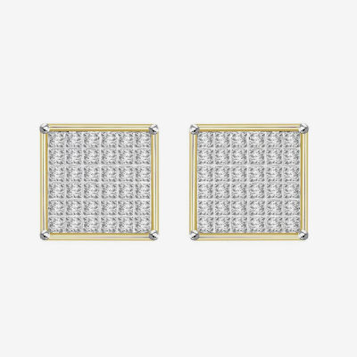 1/4 CT. T.W. Mined White Diamond 10K Gold 8.7mm Stud Earrings