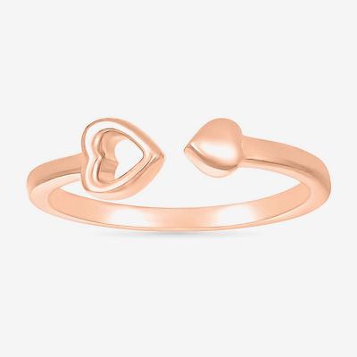 4.5MM 10K Rose Gold Heart Band