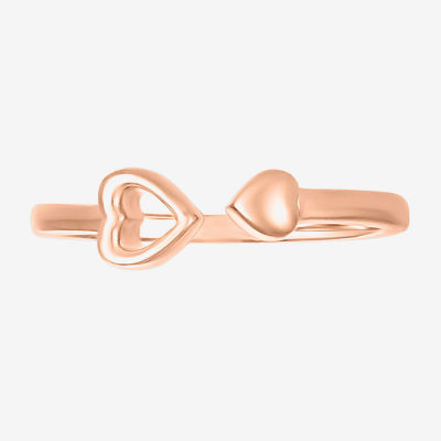 4.5MM 10K Rose Gold Heart Band