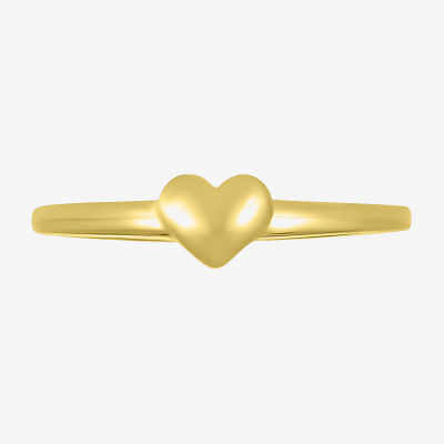 4.5MM 10K Gold Heart Band