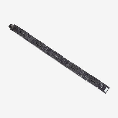 Mens Stainless Steel Solid 8 1/2 Inch Link Bracelet
