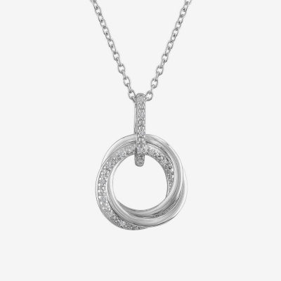 Diamond Accent "Success" Womens Diamond Accent Mined White Diamond Sterling Silver Pendant Necklace