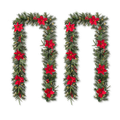 Christmas garland Red Berry Garland Christmas Decoration 9Ft