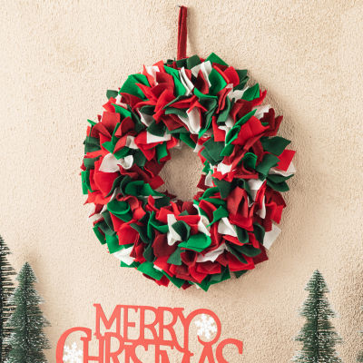 Glitzhome 1.5ft Felt Indoor Christmas Wreath