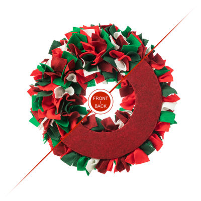 Glitzhome 1.5ft Felt Indoor Christmas Wreath