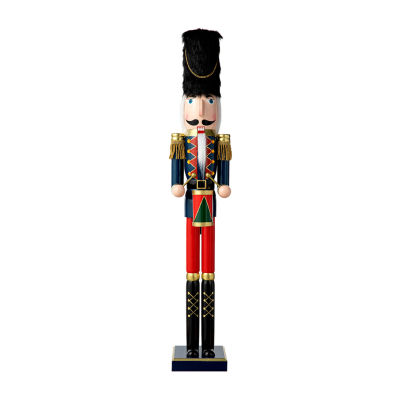 Glitzhome 3ft Wooden Christmas Nutcracker