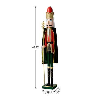 Glitzhome 3.5ft King Wooden Christmas Nutcracker