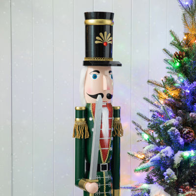 Glitzhome 3.5ft Wooden Christmas Nutcracker