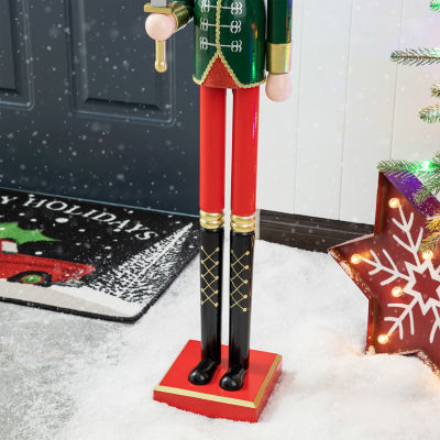 Glitzhome 3.5ft Wooden Christmas Nutcracker