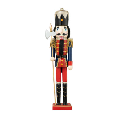 Glitzhome 2ft Wooden Christmas Nutcracker