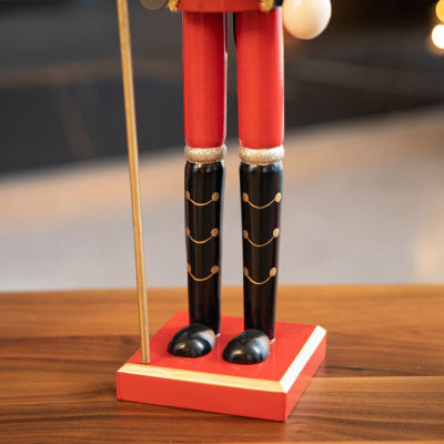 Glitzhome 2ft Wooden Christmas Nutcracker