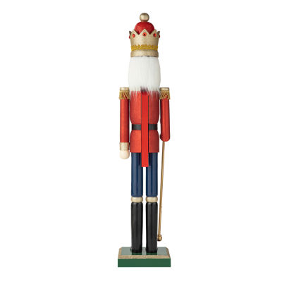 Glitzhome 4.5ft Wooden King Christmas Nutcracker