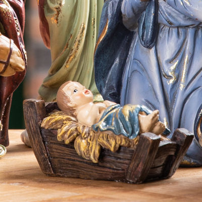 Glitzhome 12pcs Figurine Nativity Set