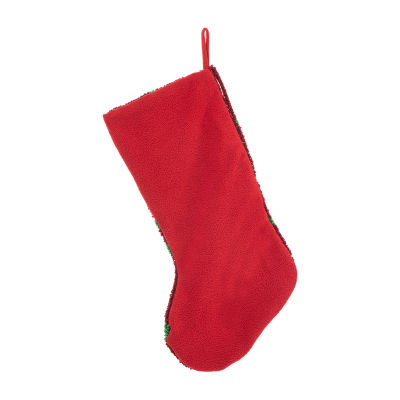 Glitzhome Joy Hooked Christmas Stocking