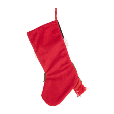 Glitzhome Snowman Hooked Christmas Stocking