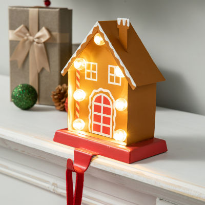 Glitzhome Metal Gingerbread House Christmas Stocking Holder