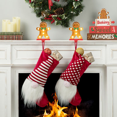 Glitzhome Marquee Led Christmas Stocking Holder