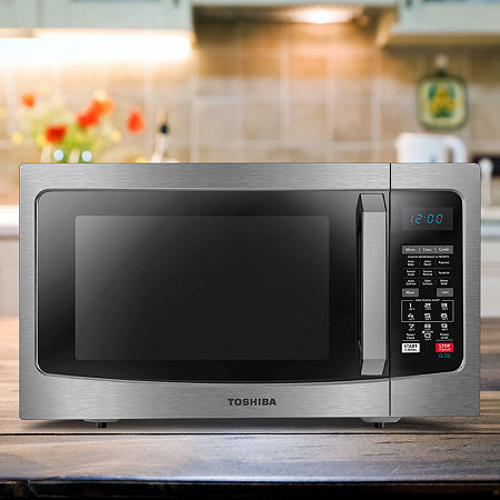 Toshiba 1.5 Cu Ft Counter Microwave, One Size, Stainless Steel