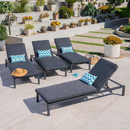 Navan 4-pc. Lounge Chair, One Size, Black