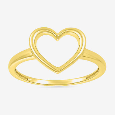 Womens 9mm 10K Gold Heart Band