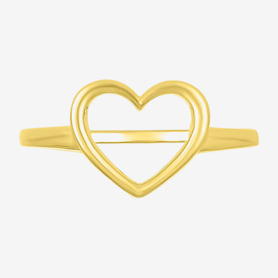 Womens 9mm 10K Gold Heart Band