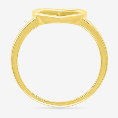 Womens 9mm 10K Gold Heart Band