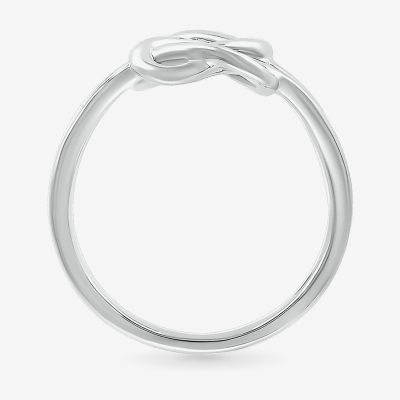 8.5MM 10K White Gold Knot Band