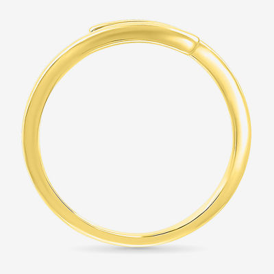 4MM 10K Gold Round Bypass  Band