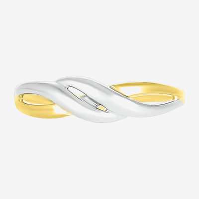 6MM 10K Two Tone Gold Round Band