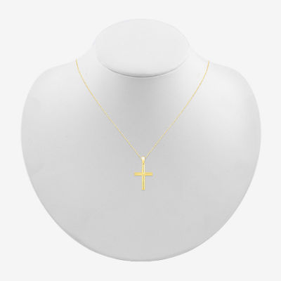 Womens 10K Gold Cross Pendant Necklace