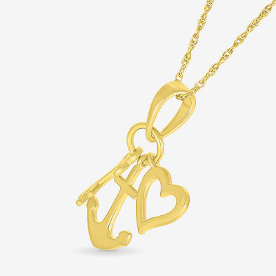 Womens 10K Gold Pendant Necklace