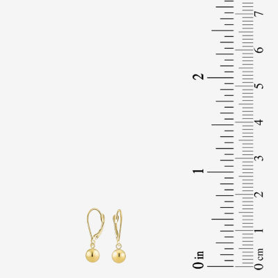 18K Gold Ball Drop Earrings