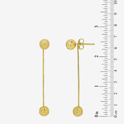 14K Gold Ball Drop Earrings