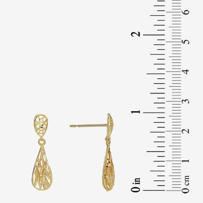 Womens 14K Gold Drop Earrings