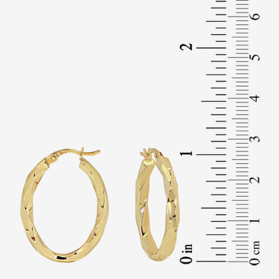 14K Gold 26mm Hoop Earrings