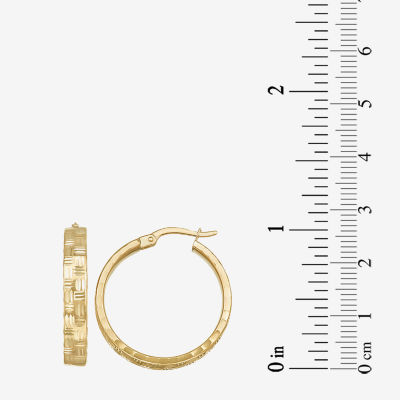 14K Gold 23mm Hoop Earrings