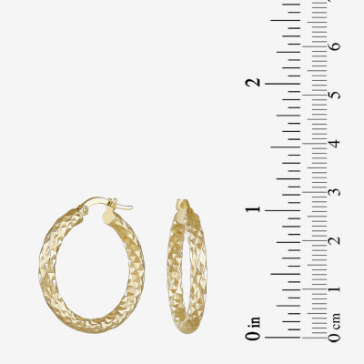 14K Gold 27mm Hoop Earrings