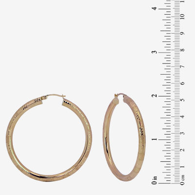14K Gold 50mm Hoop Earrings