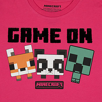Little & Big Girls Crew Neck Minecraft Sleeve Graphic T-Shirt - JCPenney