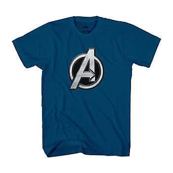 Big and Tall Mens Neck Short Sleeve Regular Fit Avengers T- Shirt, Color: Teal - JCPenney