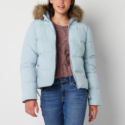 Maralyn And Me Hooded Heavyweight Womens Juniors Puffer Jacket