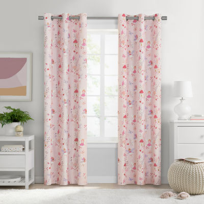 Under The Stars Hayden Fairy Energy Saving 100% Blackout Grommet Top Single Curtain Panel