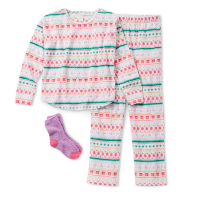 Thereabouts Little & Big Girls 3-pc. Pant Pajama Set
